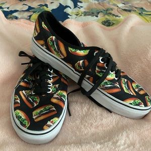 Vans lace up cheeseburger sneakers